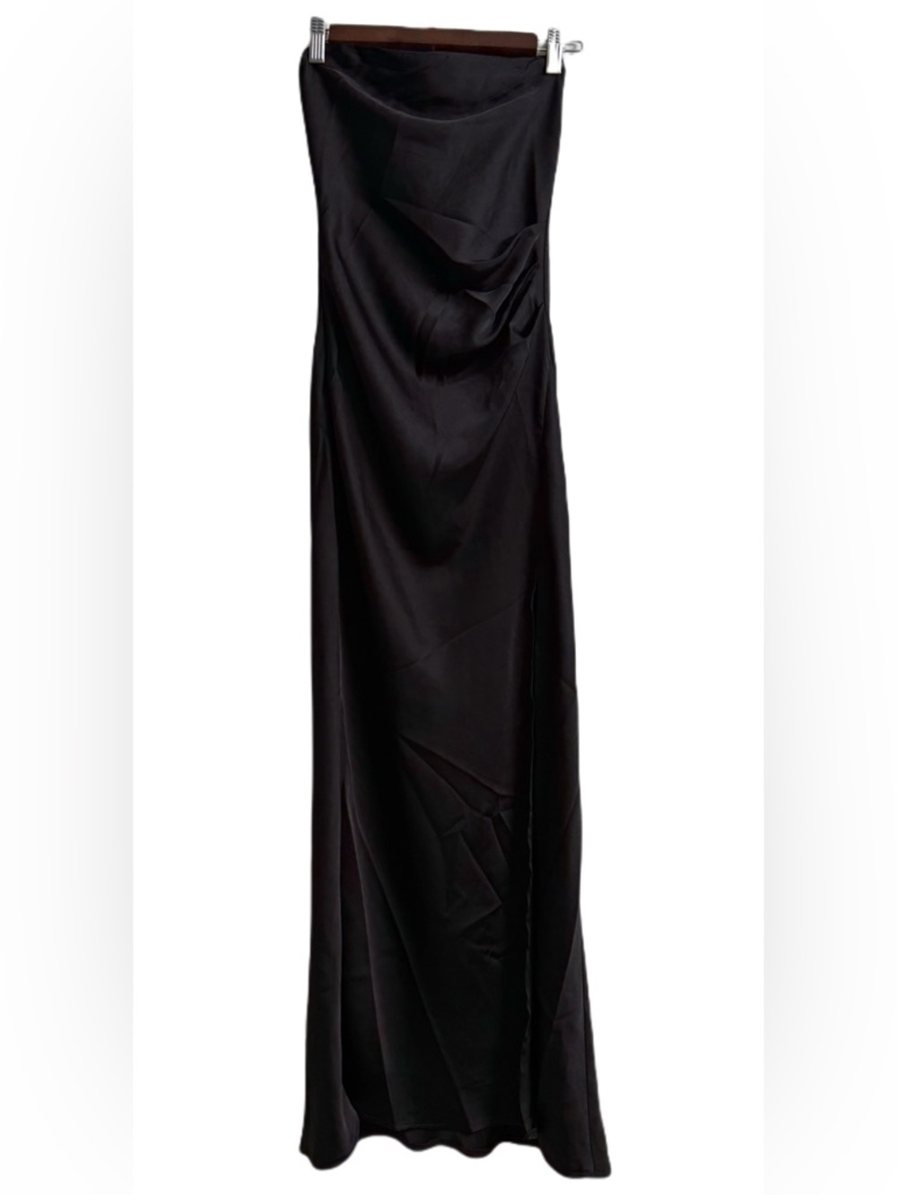 Princess Polly Black Satin Slip Dress